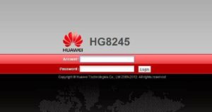 Pantalla de acceso a router Huawei